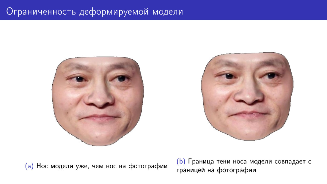 3D-реконструкция лиц по фотографии и их анимация с помощью видео. Лекция в Яндексе - 31